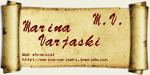 Marina Varjaški vizit kartica